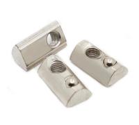 100PCS M3 M4 M5 M6 M8 Half Round Elasticity Spring Nut Block for Aluminium Profile T(40s M6)