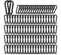 100PCS M4 Black Carabiner Clip, 1.57 Inch Snap Hook Quick Link Small Clips, Spring Carabiner Link Buckle for Fishing Camping Hammock Dog Leashes- Holding Capacity