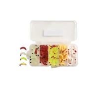 100pcs Maggot Grub Soft Fishing Lure, False Bread Worm Bait for Freshwater and Saltwater, Silica Gel Low Shrimps Imitation with Realistic Swimming Movement, Compatible with Salmon Trout Fishing