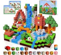 100PCS Magnetic Blocks,Magnetic Building Blocks Tiles Stacking Constructions Toys,Compatible with Minecraft Lego for Boys & Girls Age 3 4 5 6 7 8 9 10 STEM Toy,Brithdays Gifts for Toddlers