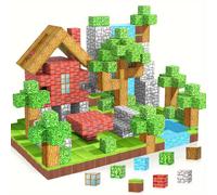 (100pcs) Magnetic Building Blocks Set - STEM Educational Sensory Toys with Realistic 3D Structures (House, Bridge, Maze) Creative Learning Gift