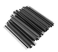 100pcs Male Header Pins,Straight Single Row 40 Pin 0.1 Inch (2.54mm) Male Pin Header Connector PCB Board Pin Connector Electronic Component Raw Materials