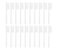 100pcs Manual Soft Toothbrush with Thumbprint Handle for Commuters | Short Flat Grip, Three Row Bristles, Gentle Cleaning, Backup Toiletry Kits, White Plastic Build
