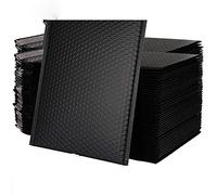 100pcs Matte Black Bubble Mailer Envelopes Padded Mailing Bag Self Sealing Foam Foil Courier Bag Waterproof Bubble Bags 5 Sizes,18x23cm inner16x23