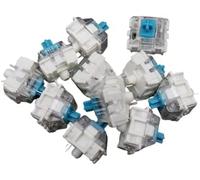 100pcs Mechanical Keyboard Black Blue Brown Red Key Switch for CIY Sockets SMD 3pin Thin Pins Compatible with MX Switch (blue)
