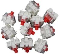 100pcs Mechanical Keyboard Black Blue Brown Red Key Switch for CIY Sockets SMD 3pin Thin Pins Compatible with MX Switch (red)