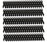 100Pcs Mental Health Pins Black Ribbon Brooch Polyester Mental Health Awareness Pins for Public Benefits Activities