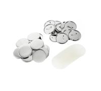 100PCS Metal Badge Button Maker Parts 25/32/37/44/58mm Pin Blank Round Art Parts for Crafts Making Iron-Base Badges Compatible and Multi-Use(25mm)