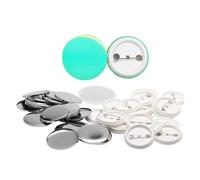 100PCS Metal Badge Pin Button Maker Parts 25-75MM, DIY Blank for Art Crafts Making Iron-Base Badges Set Compatible and Multi-Use(58mm)