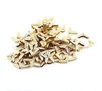 100pcs Metal Book Corner Protectors Retro Yellow Metal Book Albums Menus Notebook Folder File Corner Protectors for Photo Album, Books, Menus