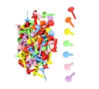 100Pcs Metal Brad Fasteners Multicolor Split Pins Round Flower Heart Shaped Brads for Paper Craft Scrapbooking Cotter Pin