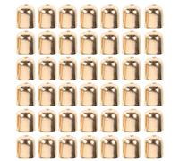 100Pcs Metal Cord End Cap Glue in Tassel End Cap Clasps Beads Cap Leather Cord Findings for DIY Crafts Bracelet Necklace Jewelry Making 8MM Golden