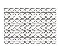 100pcs Metal D Rings for Dog Collar, D Shaped Semi Circular Iron D Rings, 32mm Inner Diameter Heavy Duty Pet Accessory for Chest Straps Suitcases Backpacks Belts (Gun color 3x32x17mm)