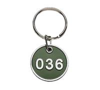 100pcs Metal Numbered Tag with Key Ring Aluminium Sequential Numbers Digital Label Gym Sauna Club ID Card Series Tags for Classify(Green,1-100)