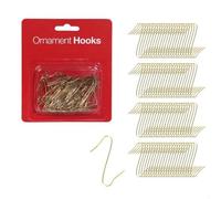 100PCS Metal S-Shaped Christmas Tree Ornament Hooks 4cm Bauble Hangers in Green Gold Silver for Hanging Festive Decorations Securely in Home Holiday Seasonal(Gold)