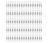 100PCS Metal Treasury Tags, 4.5cm Barb Elastic Cord with Metal Ends Metal Barbs Barbed Fasteners for Office Fasteners, Hole Punch Ties, String Binders (Black)
