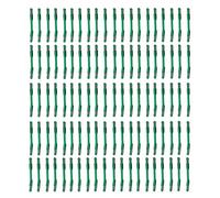 100pcs Metal Treasury Tags, Elastic Treasury Tags with Metal-Ended, for securing Loose Punched Paper and documents (Green)