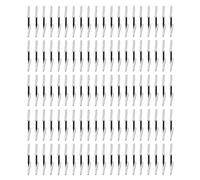 100pcs Metal Treasury Tags, Elastic Treasury Tags with Metal-Ended, for securing Loose Punched Paper and documents (Black)