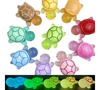 100pcs Mi/ni Tur/tles,Luminous Tiny Sea Turtles,Tiny Turtle Toys Mini Resin Animals,Mini Luminous Turtles Resin,Multicoloured Small Cute Turtle Re/sin Charms Mini Figure for DIY,Suitable for All