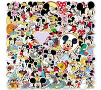 100pcs Mickey & Minnie Mouse Stickers for Kids,Vinyl Waterproof Sticker Party Pack for Water Bottles Cups Hydroflask Notebook Scrapbook Skateboard Bedroom Wall Decor