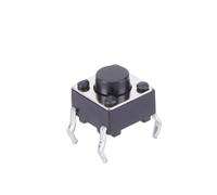 100PCS Micro Switch Touch Button DIP 4 Pin Momentary Tactile Switch Button 6X6X5mm Miniature Button Electronic Components