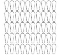 100pcs Mini Aluminum Bulk Carabiner Spring Clip Hook Keychain Buckle Pack Carabeaner for Camping Hiking Rv Fishing Bottle Backpack Traveling, Silver
