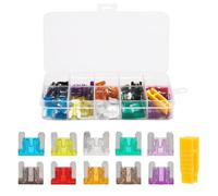 100pcs Mini Car Fuse Assorted Kit, Micro Blade Car Fuses Kit Automotive Replacement Small Fuses Efficient Auto Replacement Fuses Assortment (2Amp/3A/5A/7.5A/10A/15A/20A/25A/30A/35A) for Trucks Ships