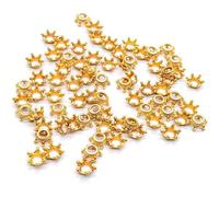 100Pcs Mini Crown, Exquisite Mini Gold Crown Small Vintage Decor for Flower Arrangements Cake Topper for Birthday Wedding Girls Party Favors