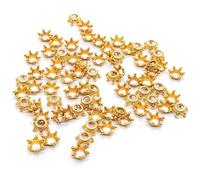 100Pcs Mini Crown, Exquisite Mini Gold Crown Small Vintage Decor for Flower Arrangements Cake Topper for Birthday Wedding Girls Party Favors