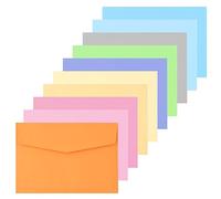100Pcs Mini Envelopes 10 Colors 130gsm Coloured Envelopes 16x11cm Small Card Envelope Gift Envelope Thanksgiving Envelopes for Greeting Cards Thanksgiving Christmas Wedding Party Invitations Wishes