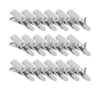 100pcs Mini Fish Mouth Alligator Clips for Decorations, Christmas | Silver Iron Metal, Non-slip Clamping, Pine Branches and Baubles, Reusable for Weddings, Home Decor
