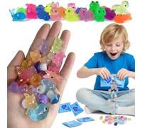 100Pcs Mini Glow In The Dark Animal Resin Models, Resin Animals Mystery Bags, Individually Wrapped Blind Bags Tiny Animal Figurines, Collectible Mini Animals for Fairy Garden, DIY Luminous Crafts