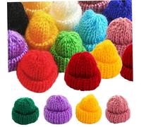 100Pcs Mini Hat Tiny Snowman Hats for Crafts Assorted Color Mini Doll Hats Wool Yarn Knitting Mini Hats for Crafts Supplies DIY Hair Accessories Doll Hats Mini Hats Mini Hats for Crafts Tiny Hat Mini