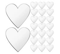 100pcs Mini Heart Acrylic Mirror Stickers for DIY Crafts and Framing