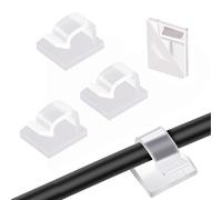 100pcs Mini Light Clips, Self-Adhesive Wire Clips, Self Adhesive Cable Tidy Hooks, Transparent Nail-Free Plastic Hangers for LED String Lights & Cables, Christmas Hanging Decorations Fairy Light