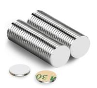100Pcs Mini Magnets, 8x1mm Self-Adhesive Small Round magnets, Extremely Strong Tiny Magnets for Magnetic Boards,Office, Refrigerator, Craft, Kitchen