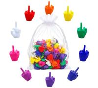 100Pcs Mini Middle Joke Toys-Fingers, Flip the Bird Tiny Hands | Colorful PLA Middle Finger, Novelty Gag Gift, Desk Decor for Office & Living Room, Christmas White Elephant Stocking Fillers