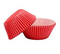 100Pcs Mini Red Paper Cupcake Cases,Paper Red Muffin Cake Wrappers Boxes Baking Cups Dessert Holder Cupcake Liners for Valentine's Day Wedding Birthday Party Cake Decoration