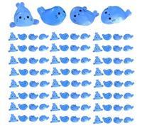 100Pcs Mini Resin Animals Cute Seals Luminous Mini Sea Creatures 4 Styles Seal Pup Glow in The Dark Mini Sea Animals DIY Tiny Animals Figures for Fairy Garden Landscape Aquarium Mini Resin Animals