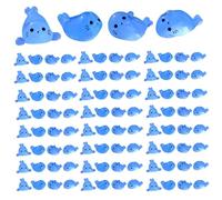 100Pcs Mini Resin Animals Cute Seals Luminous Mini Sea Creatures 4 Styles Seal Pup Glow in The Dark Mini Sea Animals DIY Tiny Animals Figures for Fairy Garden Landscape Aquarium