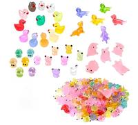 100PCS Mini Resin Animals - Glow in The Dark Tiny Resin Animal Figures, Small Plastic Miniature Animals for Fairy Garden, Dollhouse, Aquarium & Micro Landscape Decor (Assorted Styles)