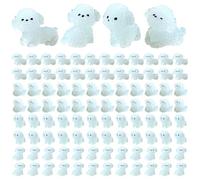 100Pcs Mini Resin Animals, Mini Dog Figurines Glow in The Dark Tiny Resin Animals for Dollhouse Aquarium Decor Micro Fairy Garden Landscape Dog Figurines