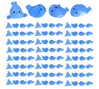 100Pcs Mini Resin Figures Luminous Cute Seals 4 Styles Seal Pup Glow in The Dark Mini Sea Animals DIY Tiny Animals Figures for Fairy Garden Landscape Aquarium