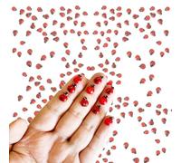 100pcs Mini Resin Ladybug Decor Tiny Ladybug for Crafts Dollhouse Miniatures Mini Resin Things Animals for Fairy Garden Micro Landscaping Home Decoration, 2 Types
