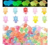 100pcs Mini Resin Turtles,Luminous Tiny Turtle,Tiny Turtle To/y Mini Resin Animals,Sea Animal T/oys,Miniature Sea Ani/mal,Cute Mi/ni Res/in Animal Charms,Glow in The Dark Ani/mals,Little Turtle6mmx8mm
