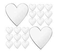 100pcs Mini Size Heart Mirror Tiles Acrylic Craft Embellishments