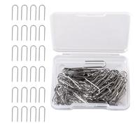 100Pcs Mini U Hanger Hooks, High Temperature Nichrome Wire Jump Rings for Pendant Ceramic Ornaments Fusing in Glass