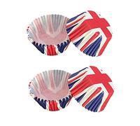 100pcs Mini Union Jack Cupcake Cases Baking Cups, Paper Muffin Cases for Baking, 2023 Great Britain King Charles III Union Jack Coronation Souvenir Party Supplies Baking Cases