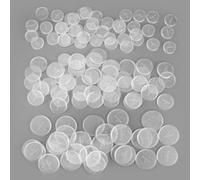 100PCS Miniature Bases+120PCS Adhesive, 25mm 32mm 40mm Mix Clear Round Plastic Model Bases for Gaming Miniatures Collectible War Table Game or Wargames Board Game