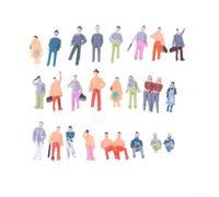 100PCS Miniature Figurines for Sand Table Use, Includes 1 50/1 75/1 100 Scale for Model Representation (1:75)